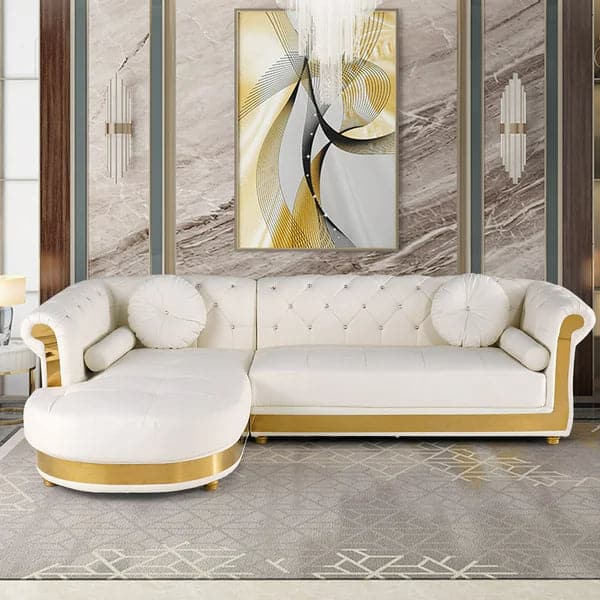 L-Shaped Sectional Sofa: 5-Seater Loveseat