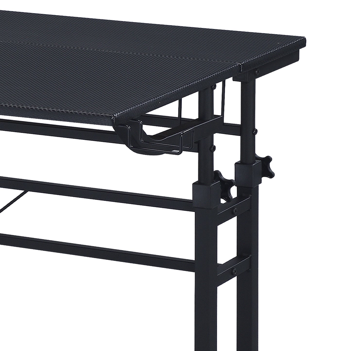 Techni Mobili Rolling Desk with Height Adjustable, Moveable Shelf