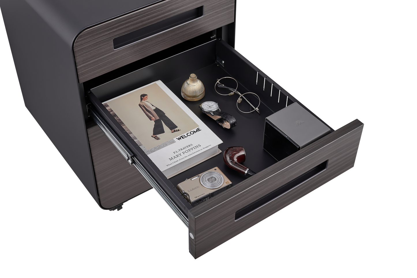 3 Drawer Mobile File Cabinet Under Desk Office