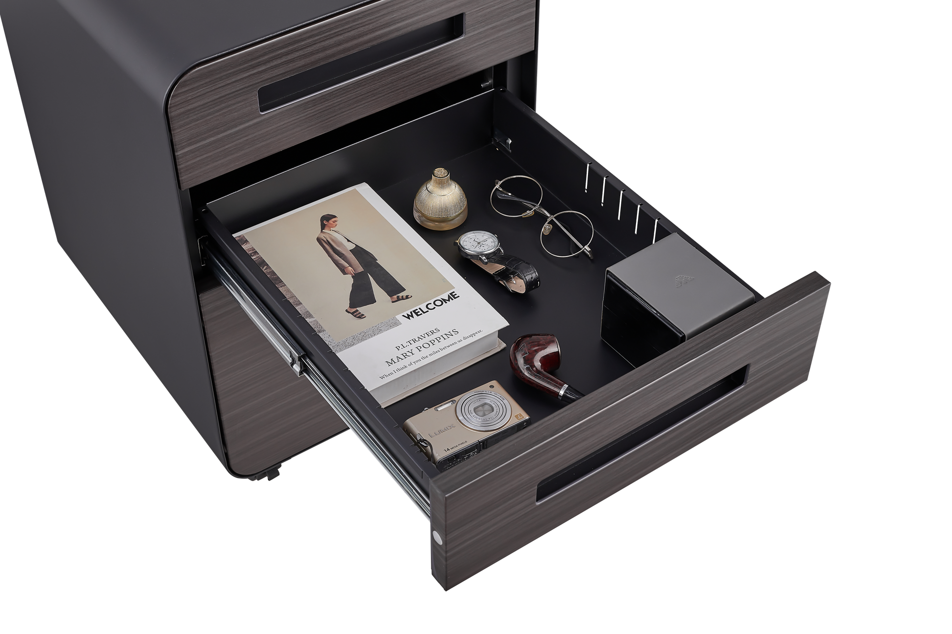 3 Drawer Mobile File Cabinet Under Desk Office