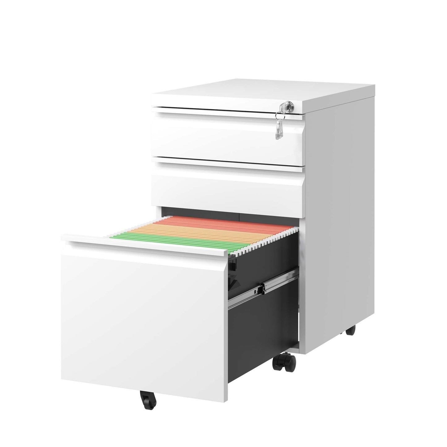 Mobile File Cabinet with Lock, for Home Office