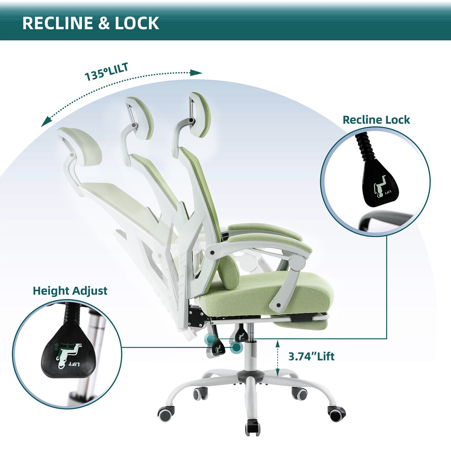 Ergonomic Office Chair Lumbar Support Pillow Computer Desk Chair