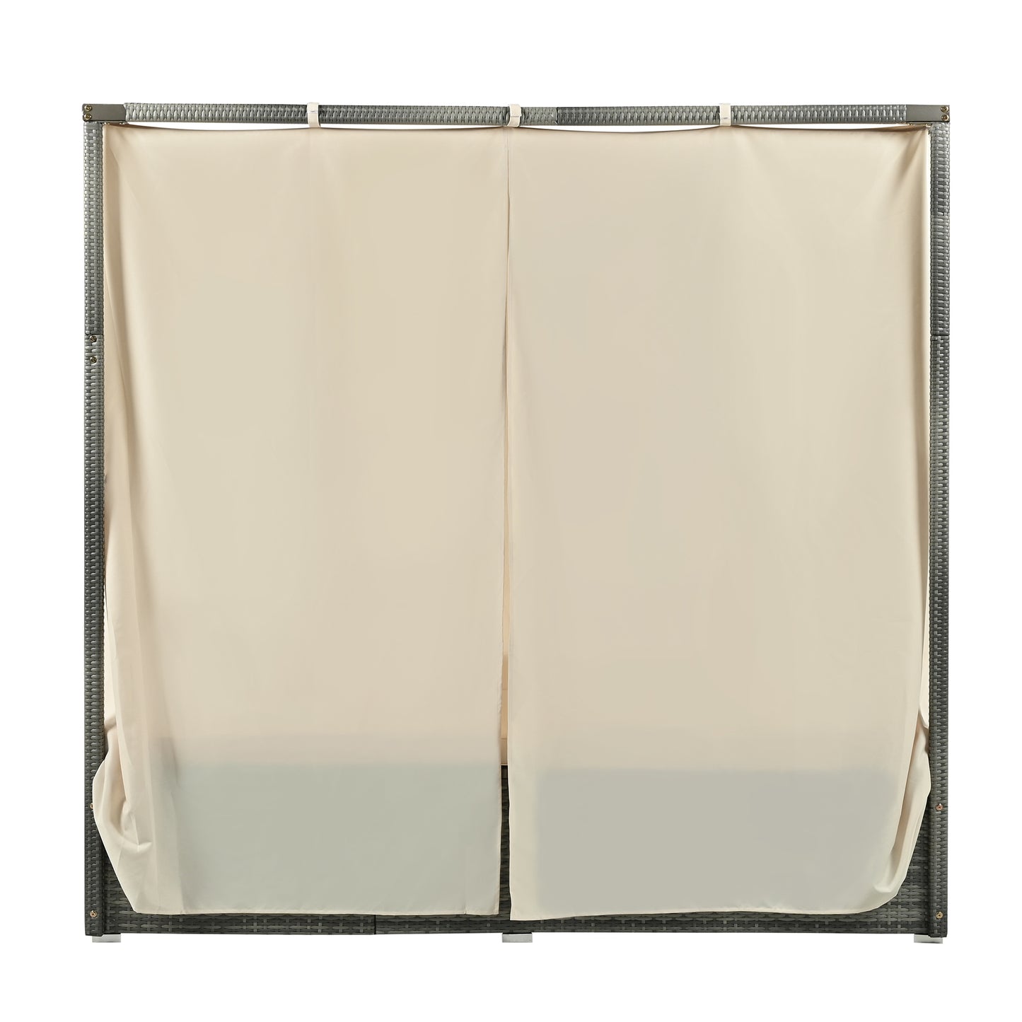 U_Style Adjustable Sun Bed With Curtain, High Comfort