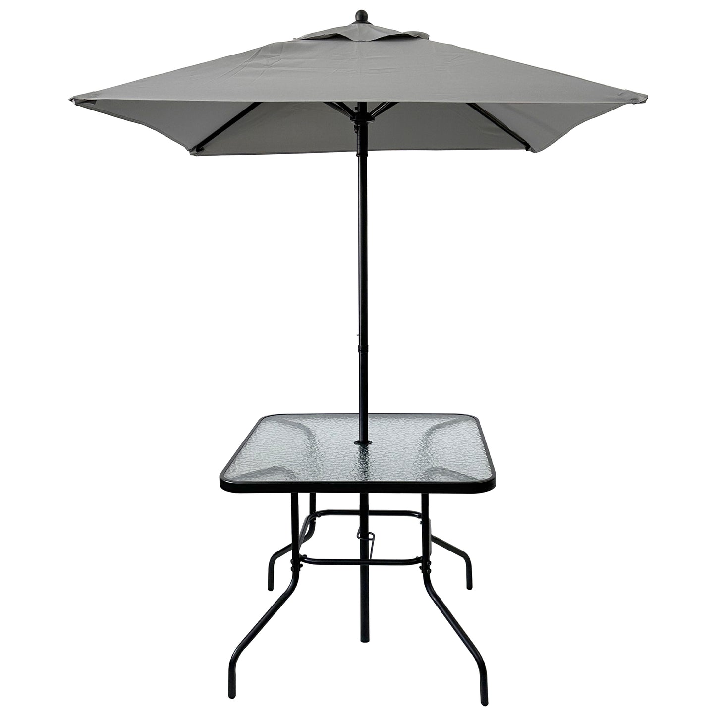 Outdoor Patio Dining Set for 4 People, Table and Chair Set, Umbrella