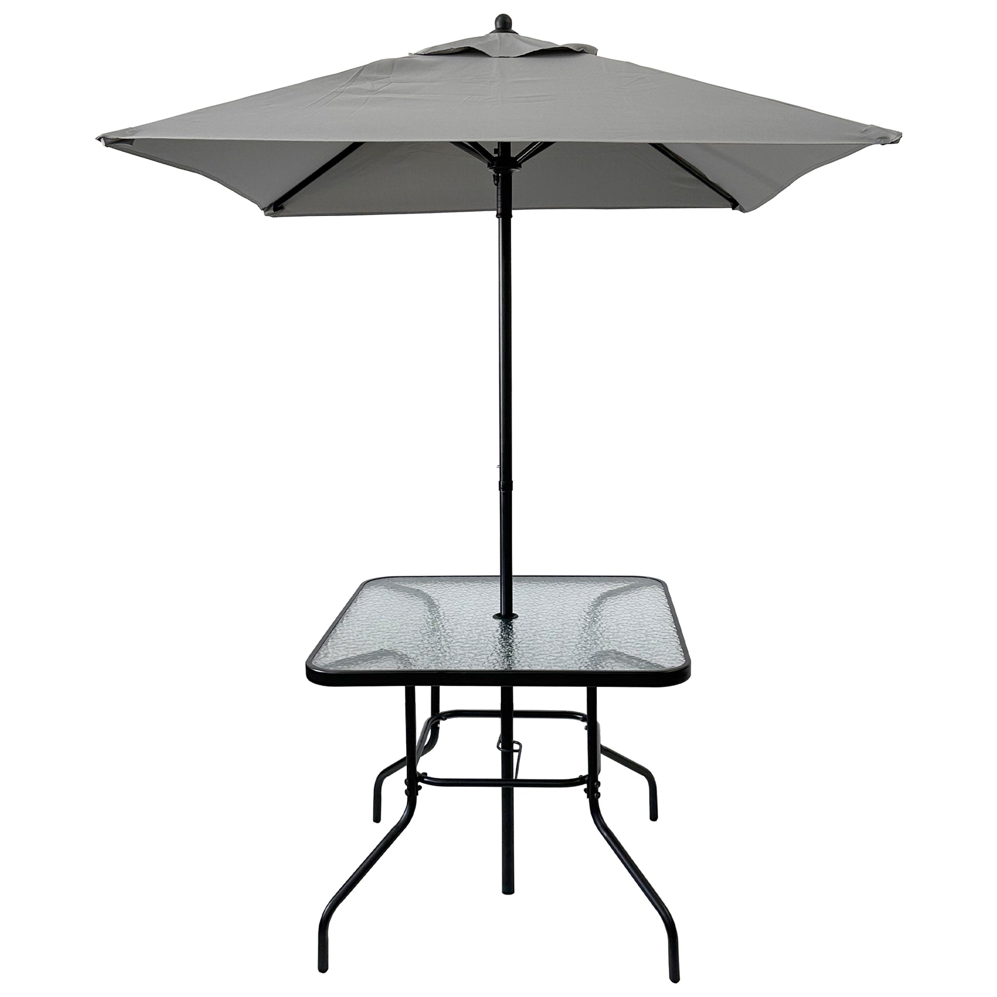 Outdoor Patio Dining Set for 4 People, Table and Chair Set, Umbrella