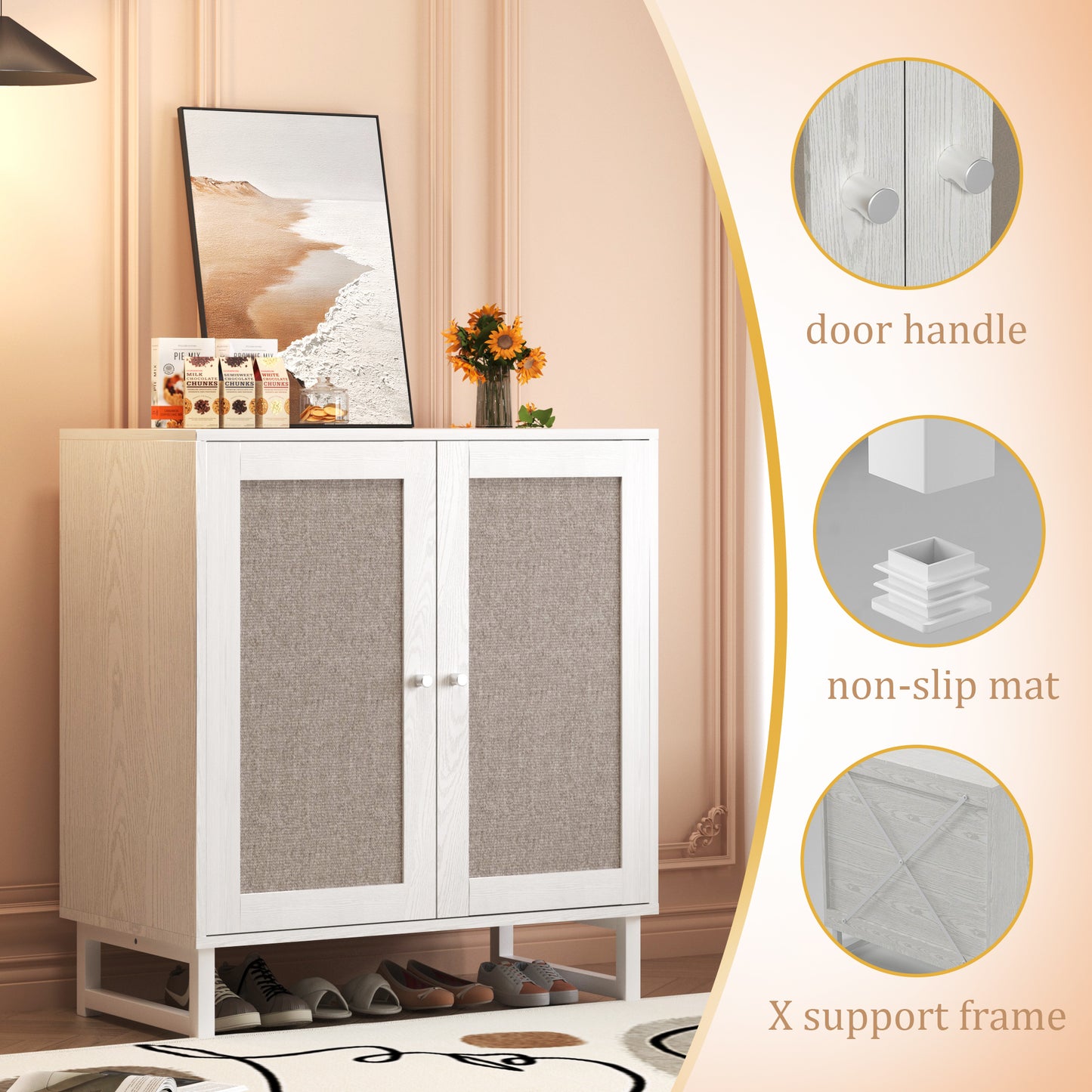 Storage Cabinet with Doors, Cabinet Sideboard Buffet Cabinet