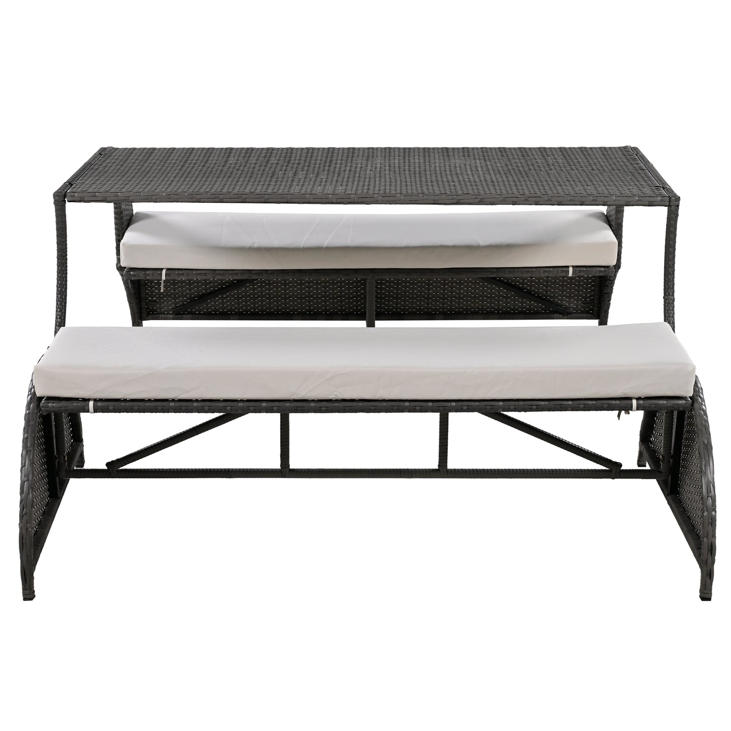 Outdoor Loveseat and Convertible to four seats and a table