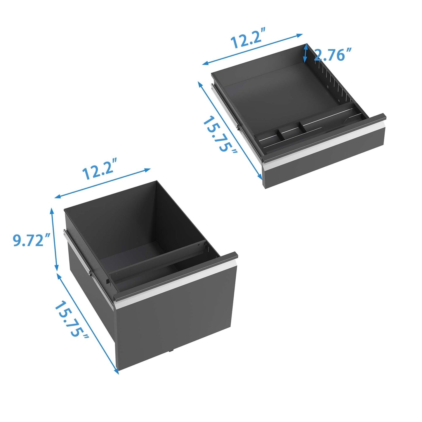 3 Drawer Mobile File Cabinet, Filing Cabinets for Home Office