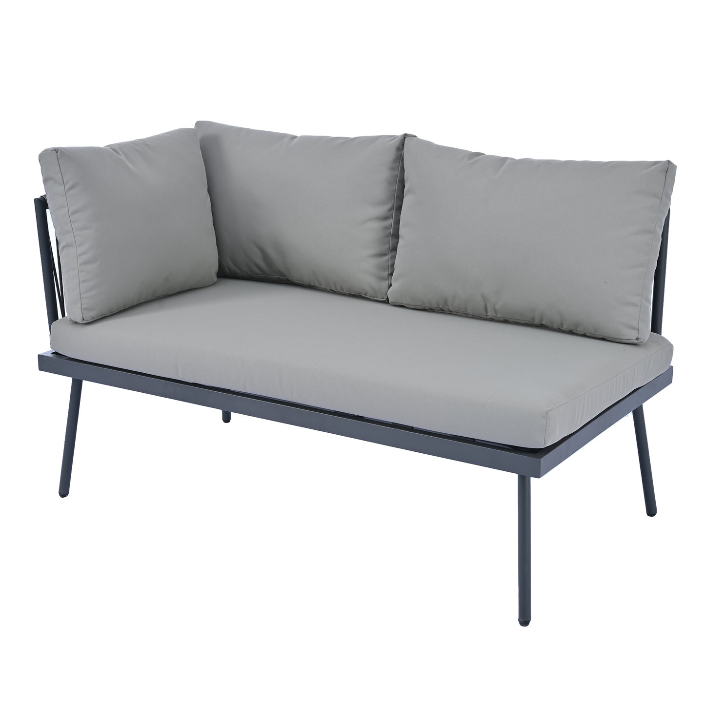 Modern Outdoor 3-Piece Sofa Set All Weather Patio