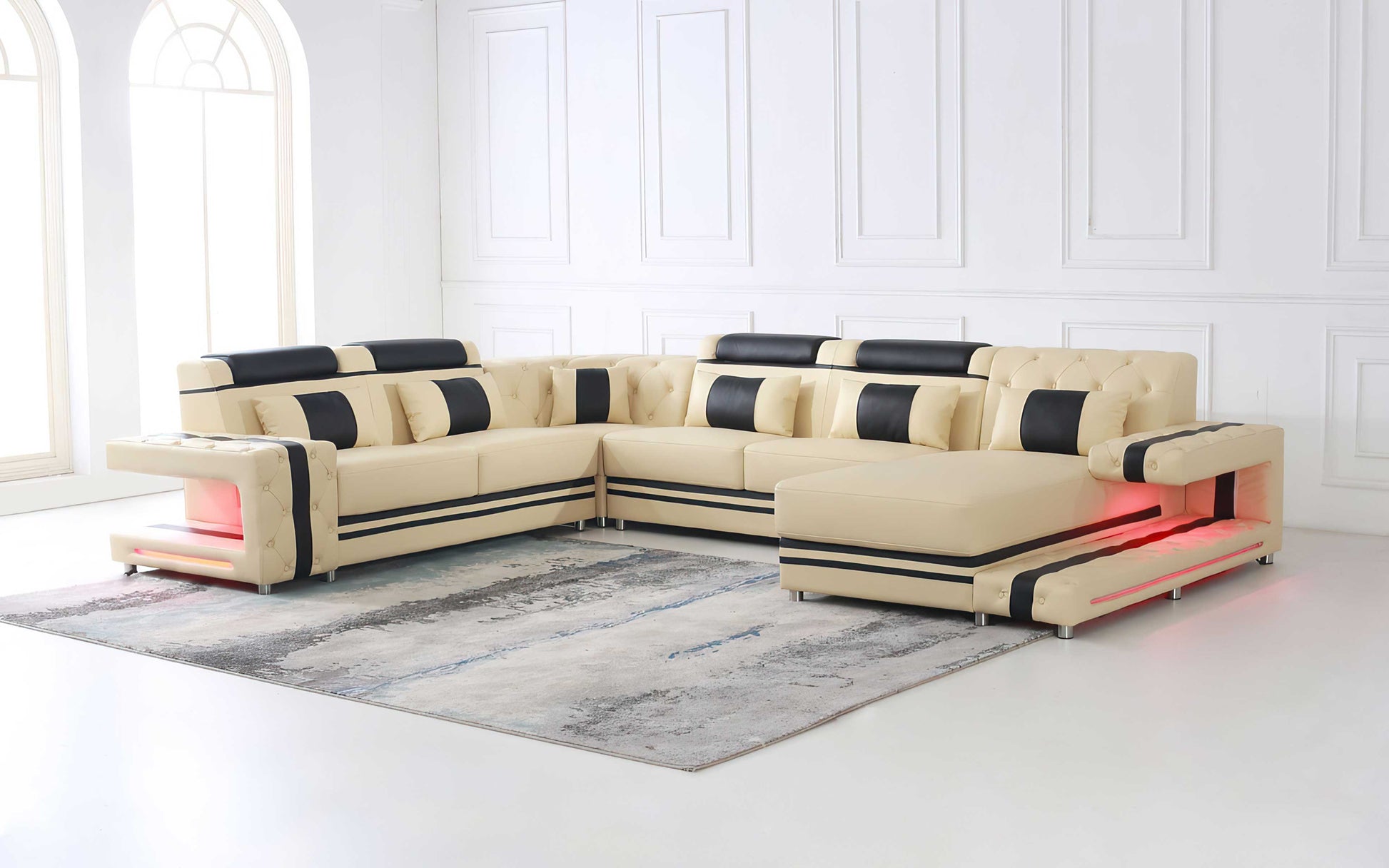 Tion Modern Sectional Sofa with LED Light