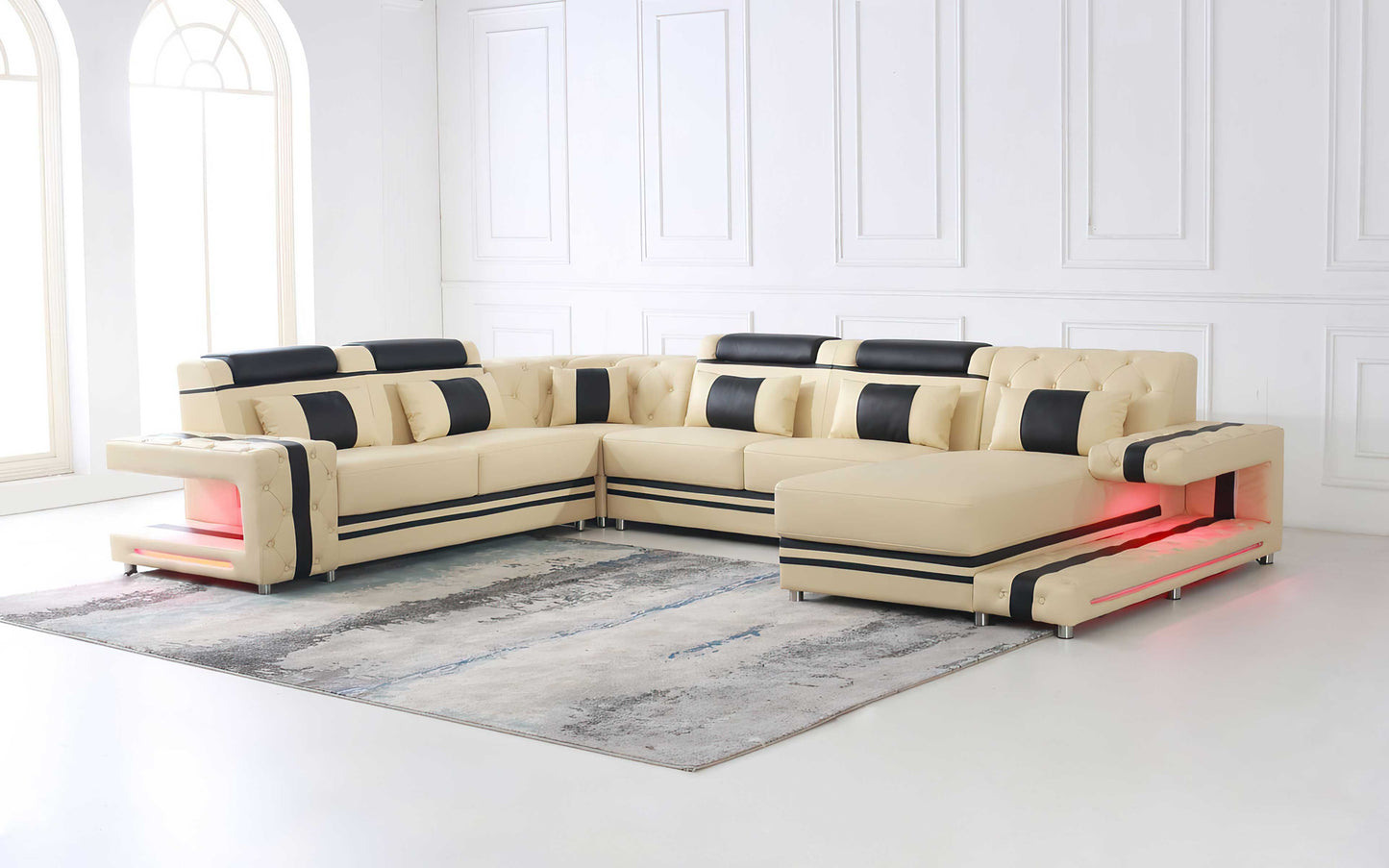 Tion Modern Sectional Sofa with LED Light