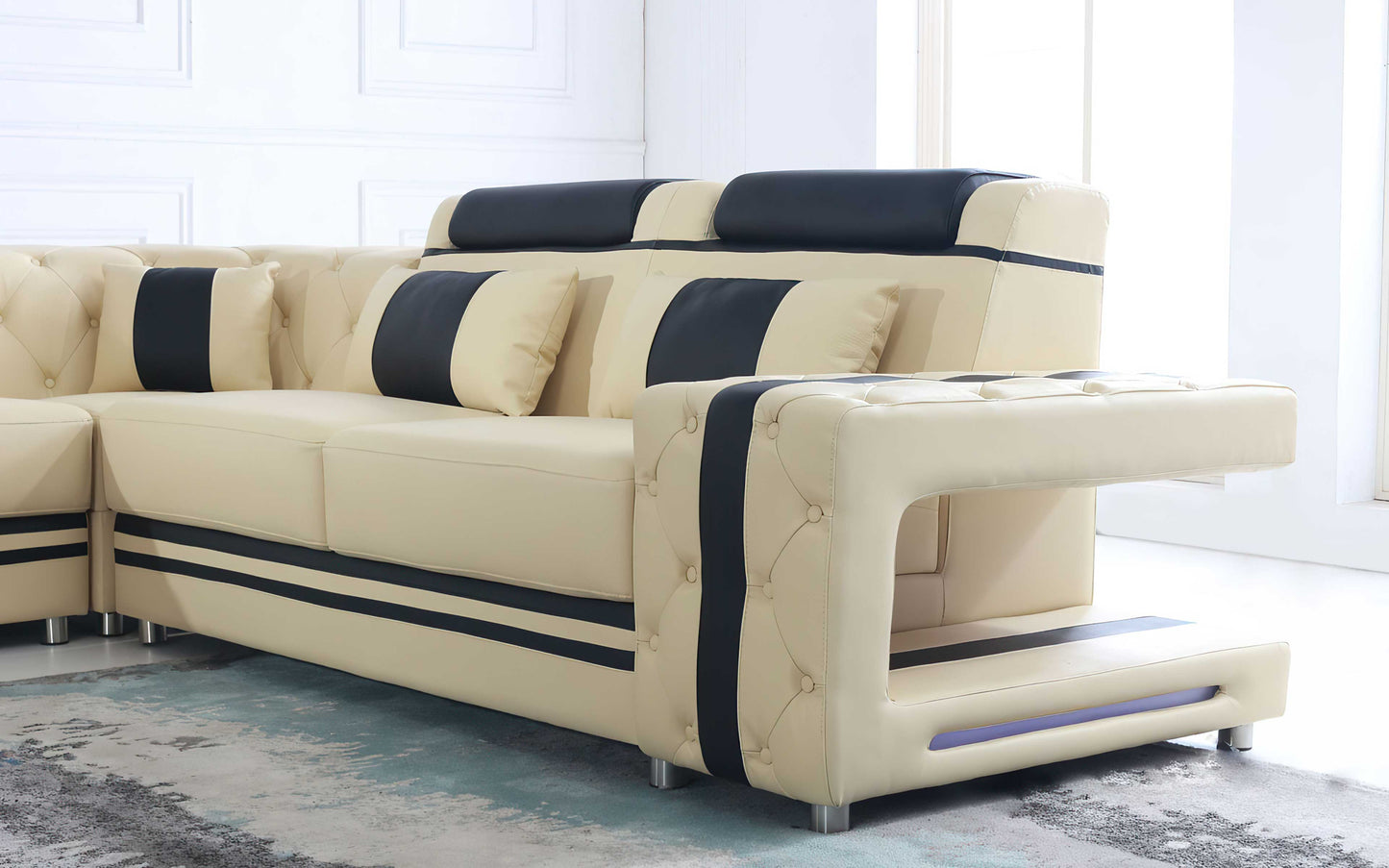 Tion Modern Sectional Sofa with LED Light