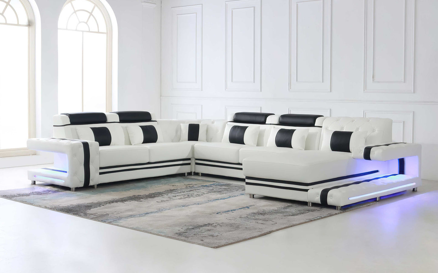 Tion Modern Sectional Sofa with LED Light