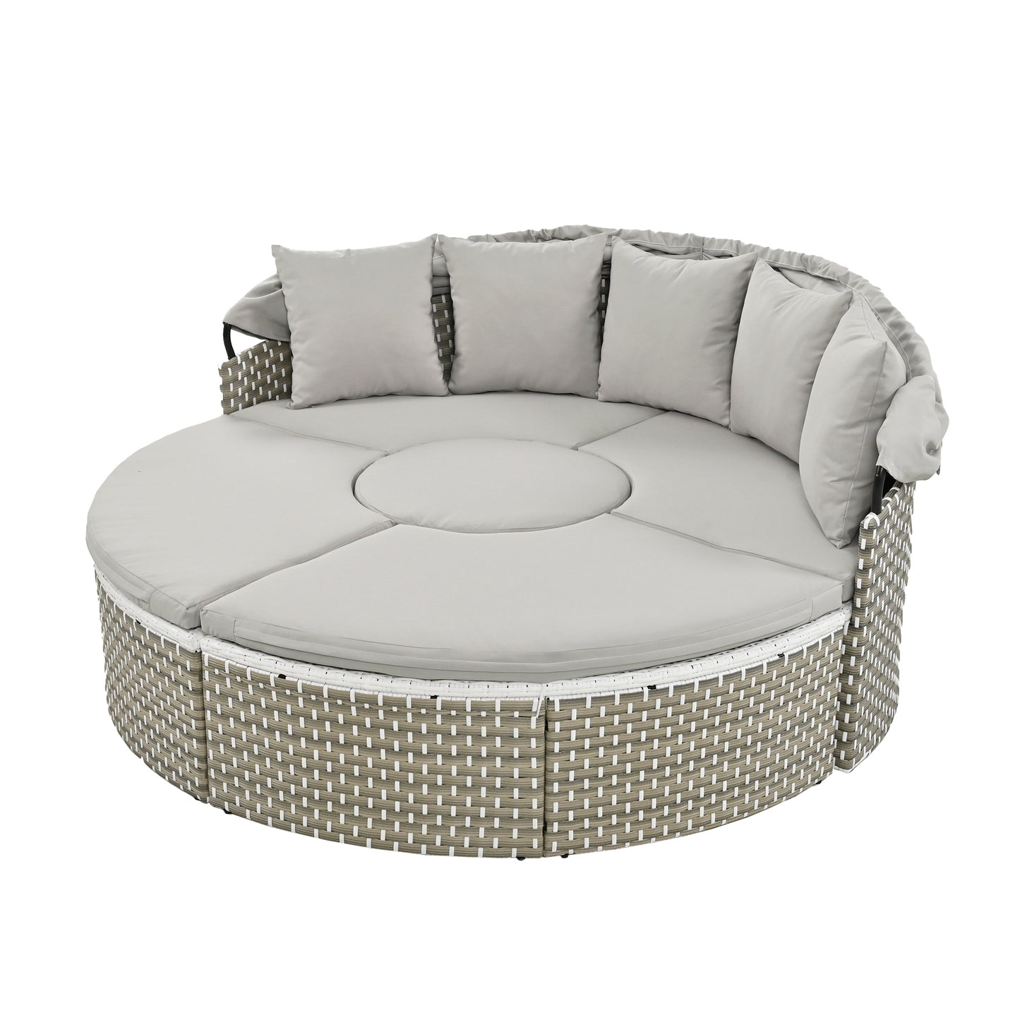 Patio Furniture Round Outdoor Sectional Sofa Set
