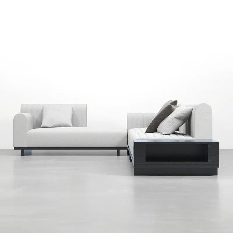 Contemporary Sectional: Cotton & Linen, Storage
