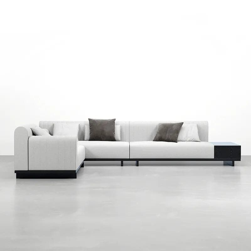 Contemporary Sectional: Cotton & Linen, Storage
