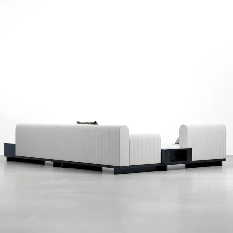 Contemporary Sectional: Cotton & Linen, Storage