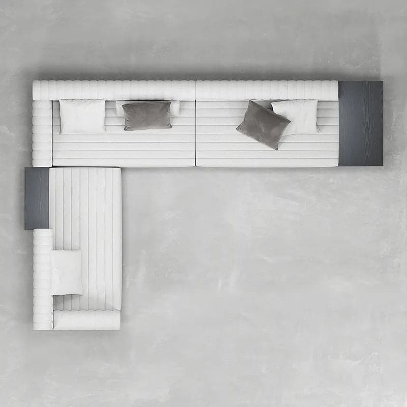 Contemporary Sectional: Cotton & Linen, Storage