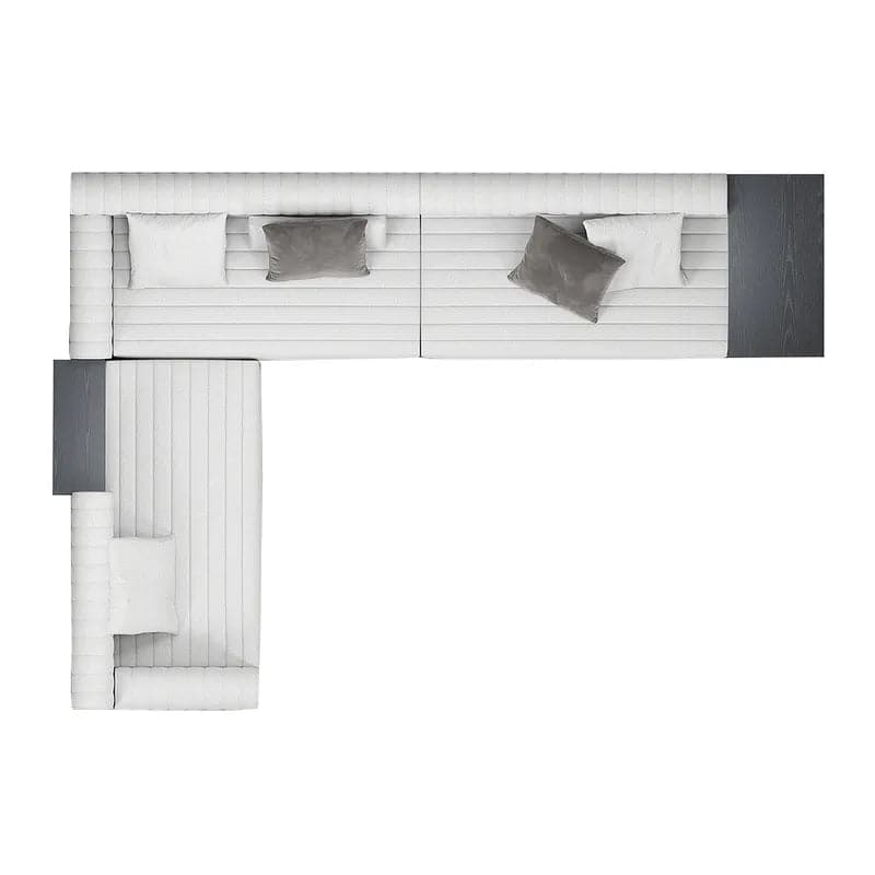 Contemporary Sectional: Cotton & Linen, Storage