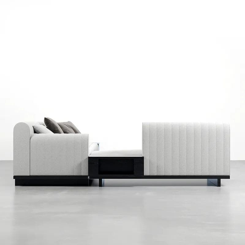 Contemporary Sectional: Cotton & Linen, Storage