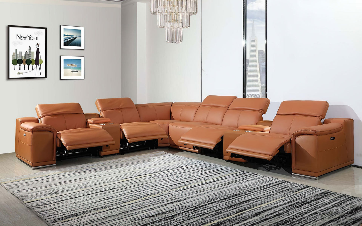 Modern Sectional with Recliner