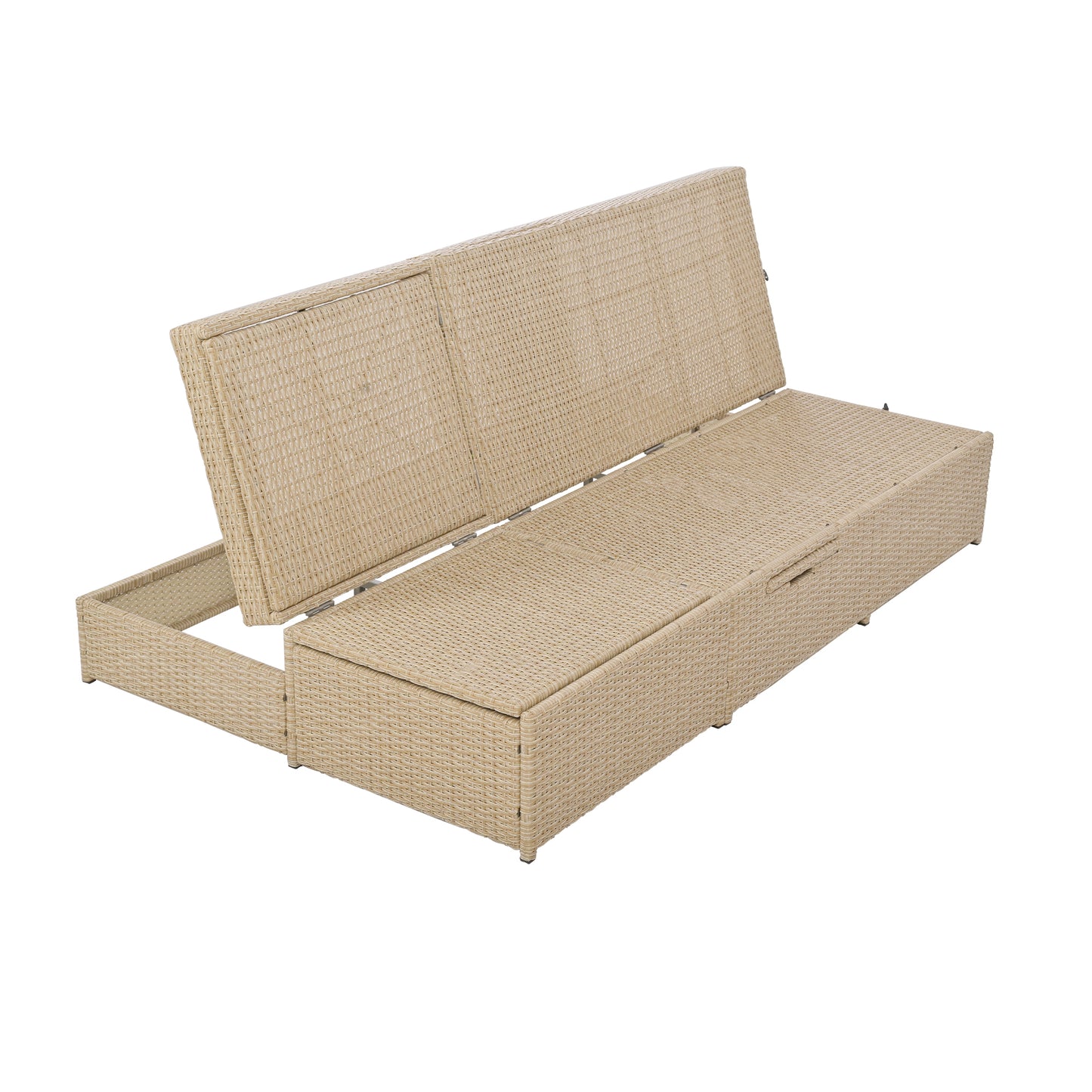 Outdoor Double Patio, Reclining Chairs, Adjustable Backrest Seat