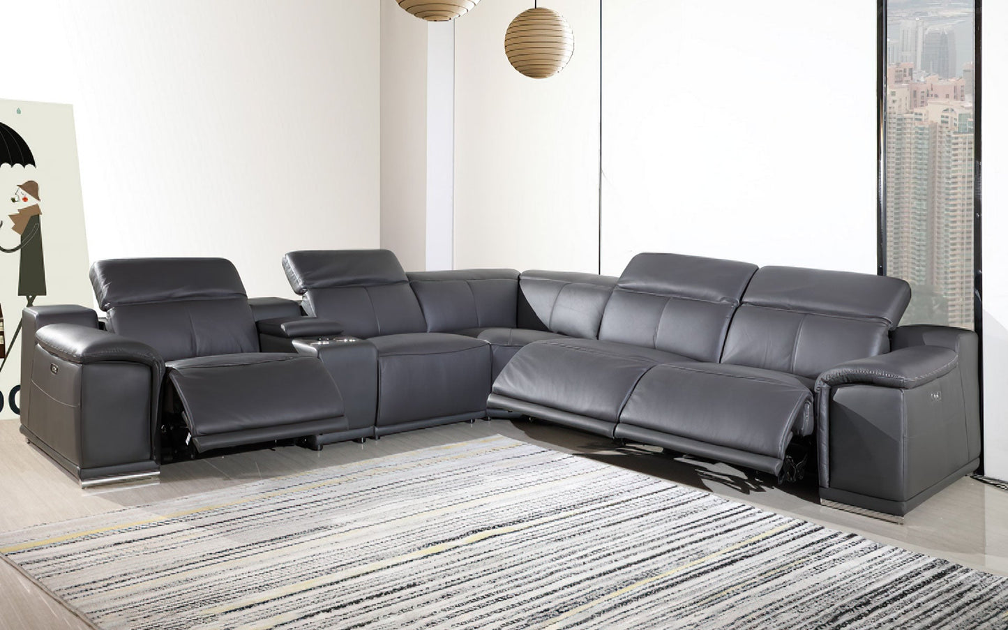 Modern Sectional with Recliner