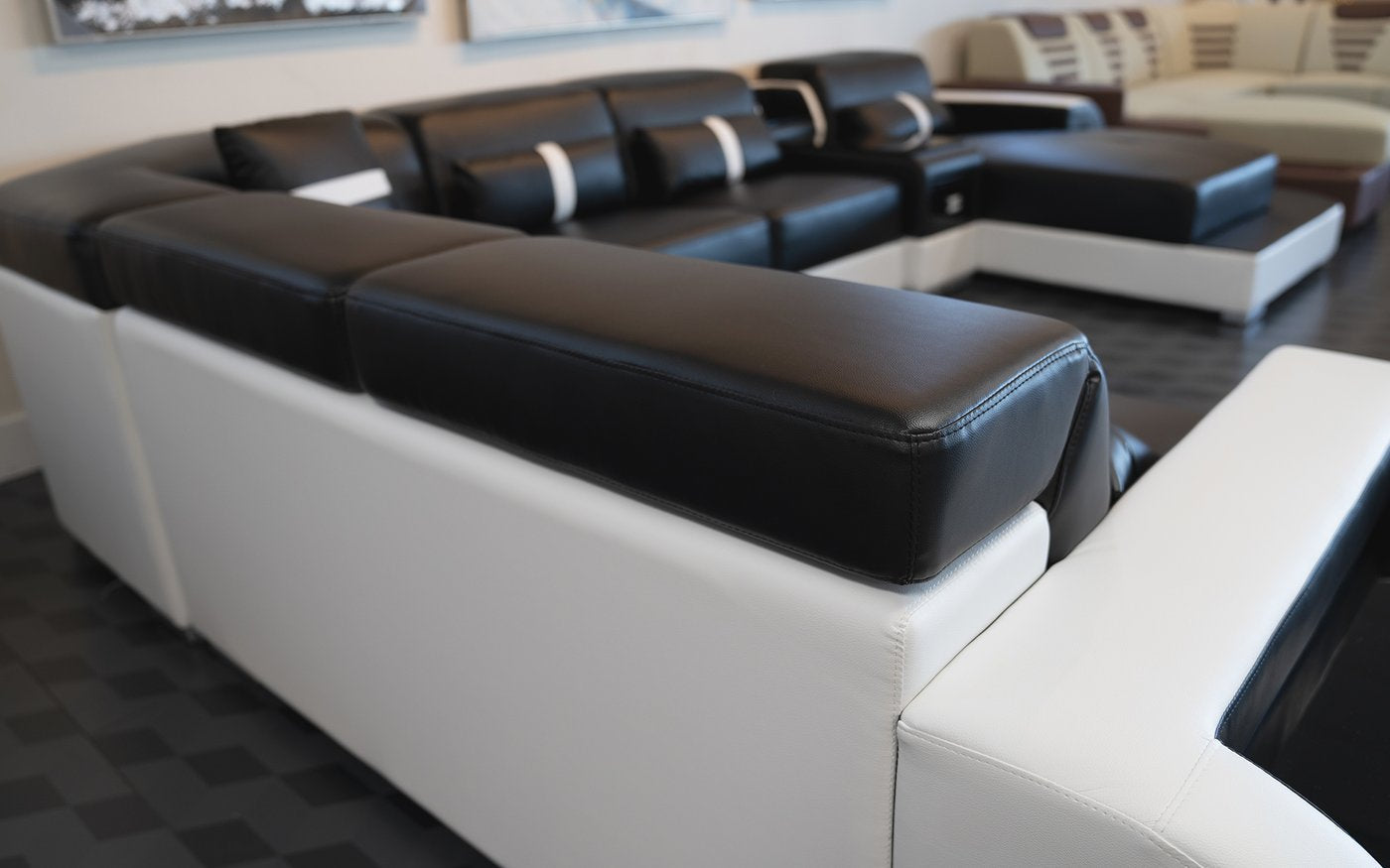 Modern LED Light Sectional Sofa