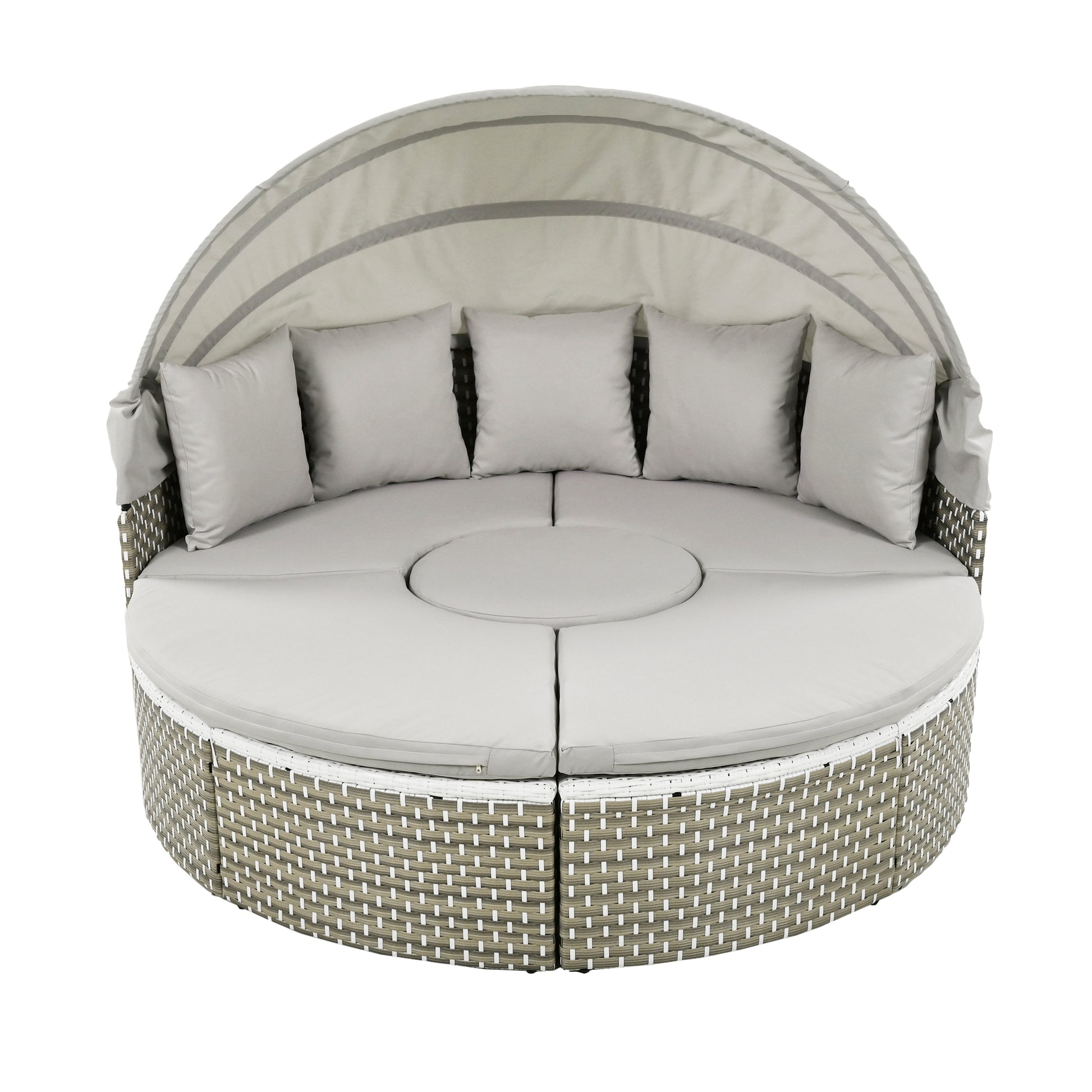 Patio Furniture Round Outdoor Sectional Sofa Set