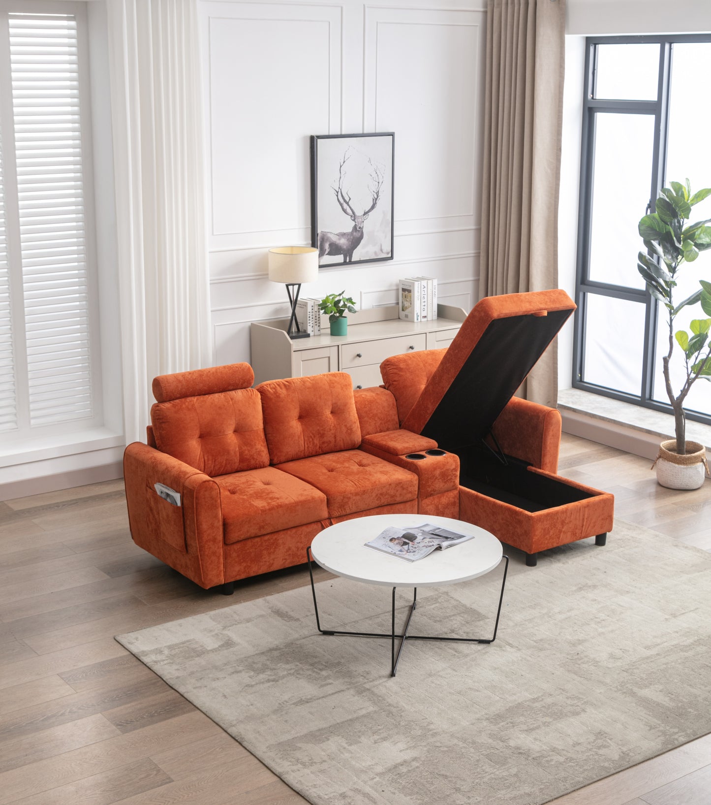 Serene storage sofa / Cozy living room sectional
