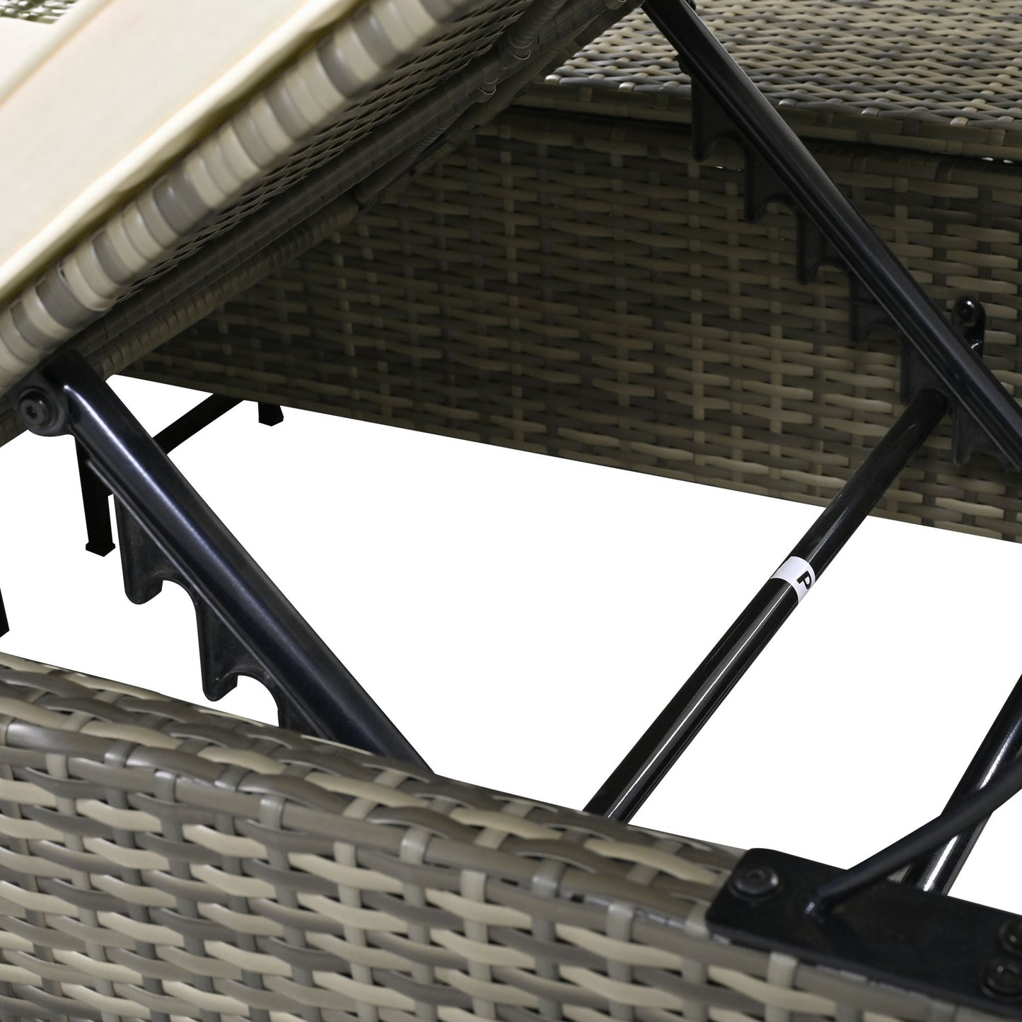 Patio Daybed Outdoor Daybed, Shelter Roof, Adjustable Backrest, Storage Box