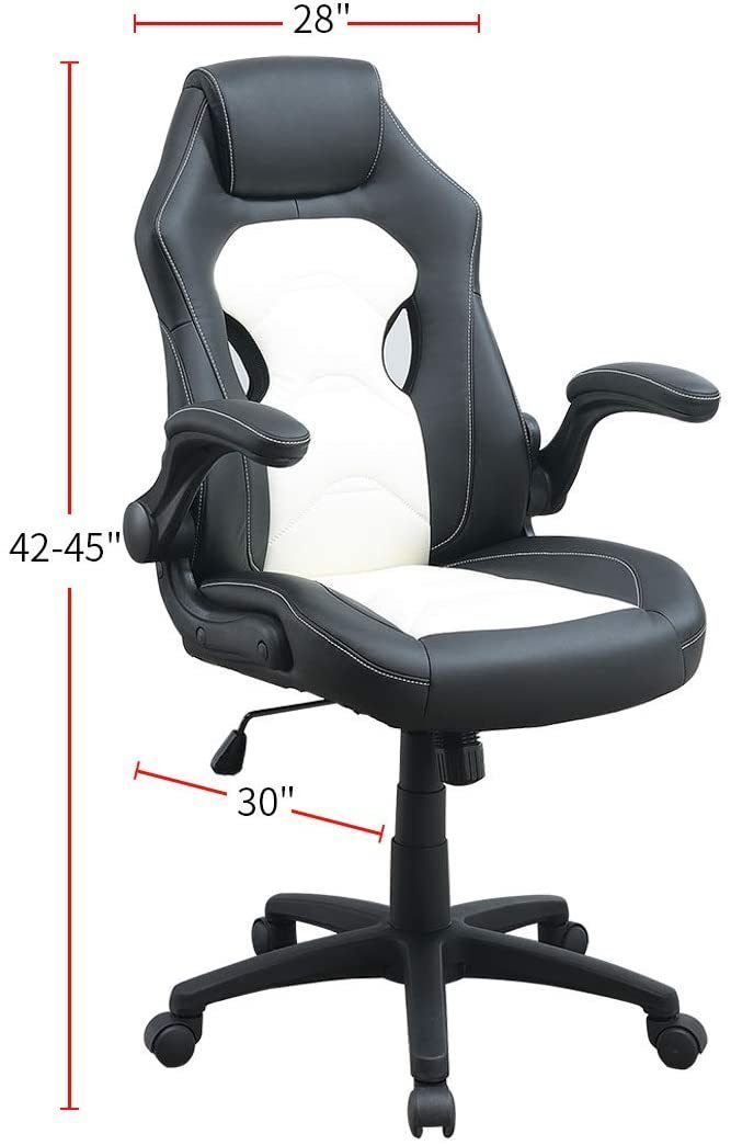 Relax Gaming Office Chair Work Black And White Color
