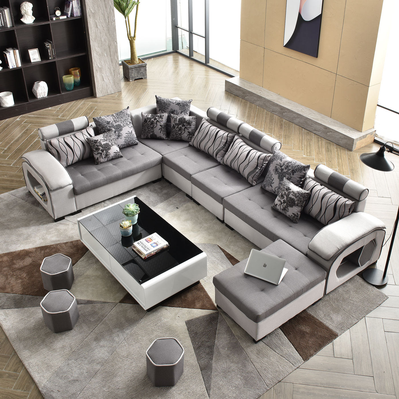 Selena Modular Tufted Sectional Style