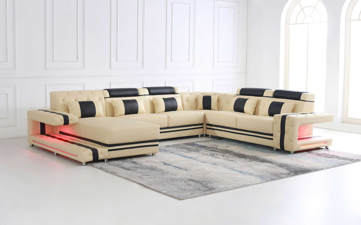 Tion Modern Sectional Sofa with LED Light
