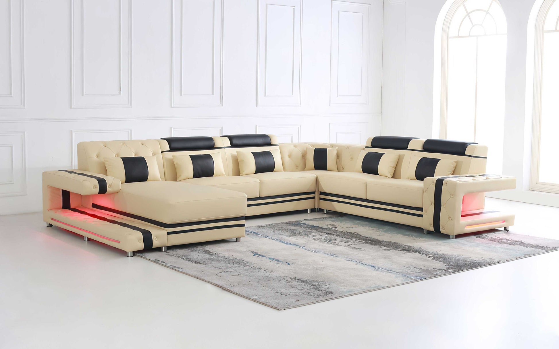 Tion Modern Sectional Sofa with LED Light