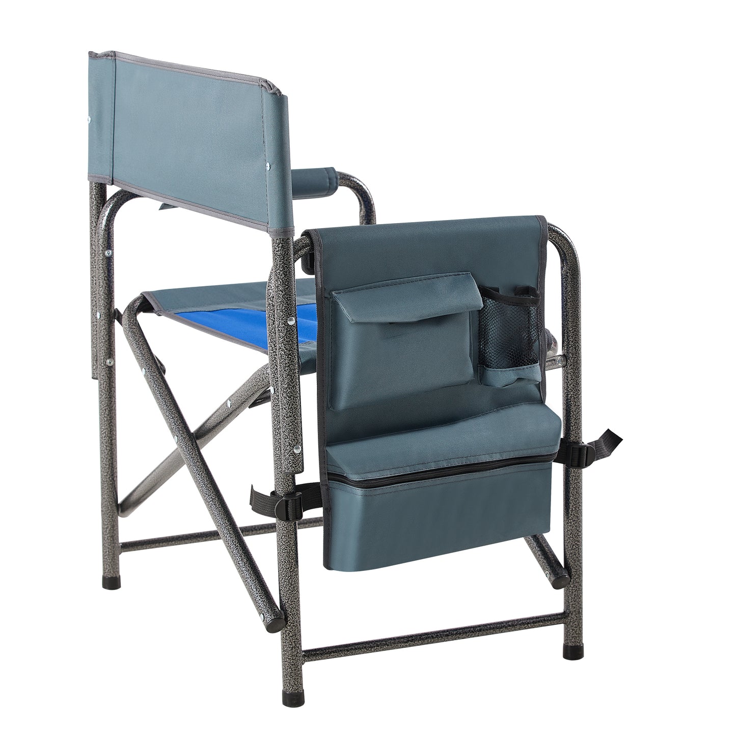2-piece Padded Folding Outdoor Chair with Storage Pockets