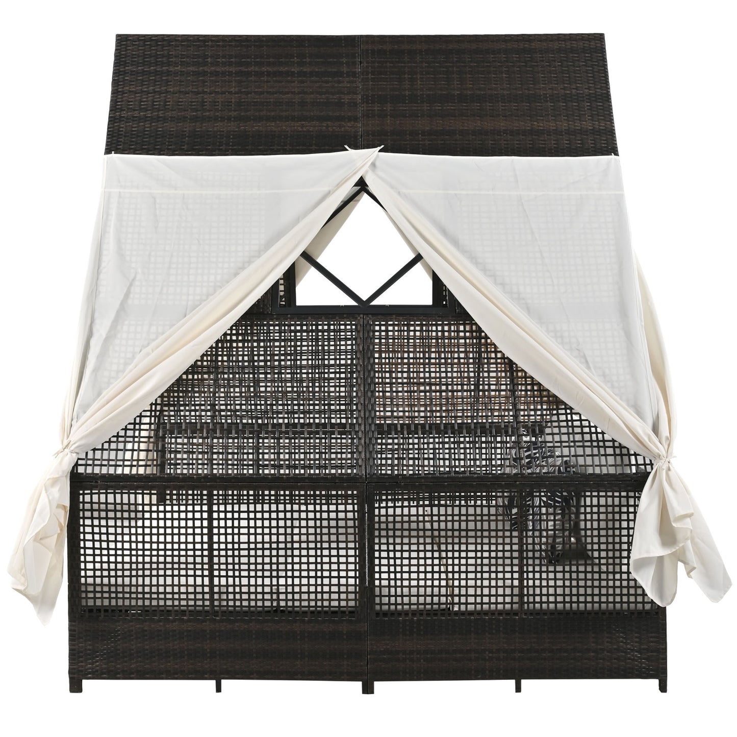 Outdoor Daybed Patio Lounge Bed, Adjustable Backrest