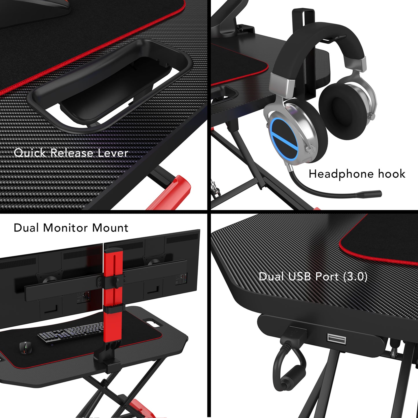 Gaming Riser Black/Red