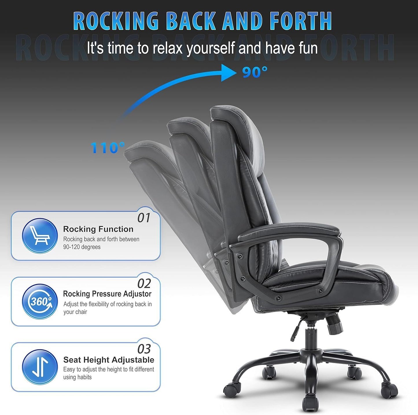 Executive Office Desk Chair Leather Office Chair