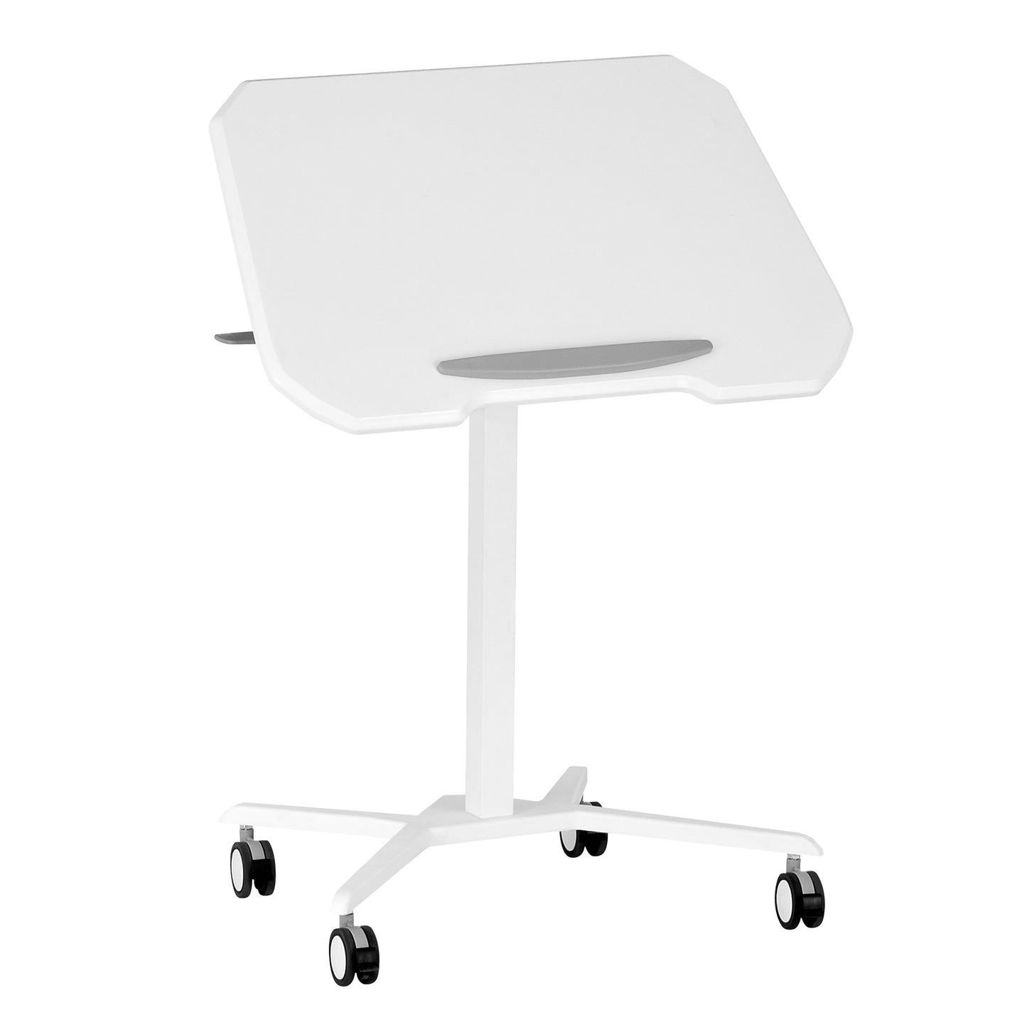 Mobile Laptop Computer Stand, Height Adjustable, Tiltable Tabletop