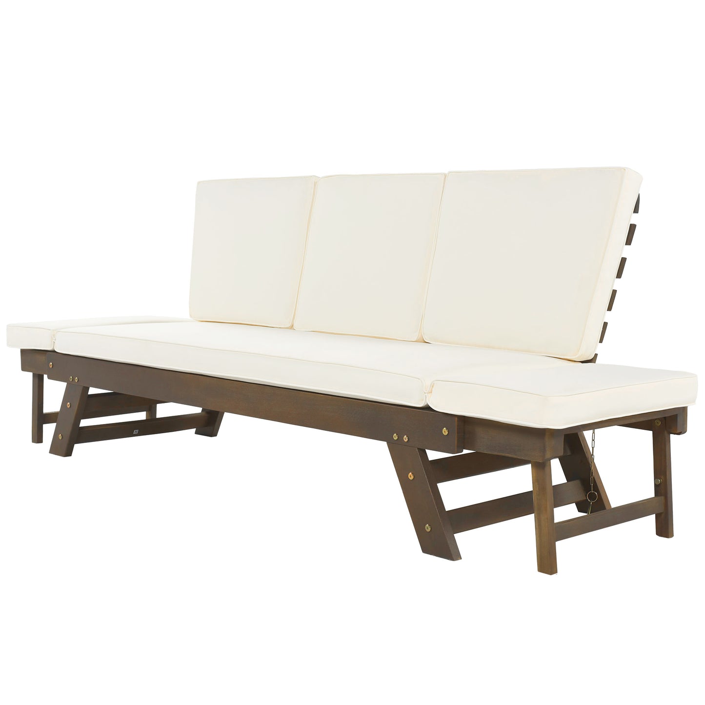 Outdoor Adjustable Patio, Daybed Sofa Chaise Lounge, Cushions