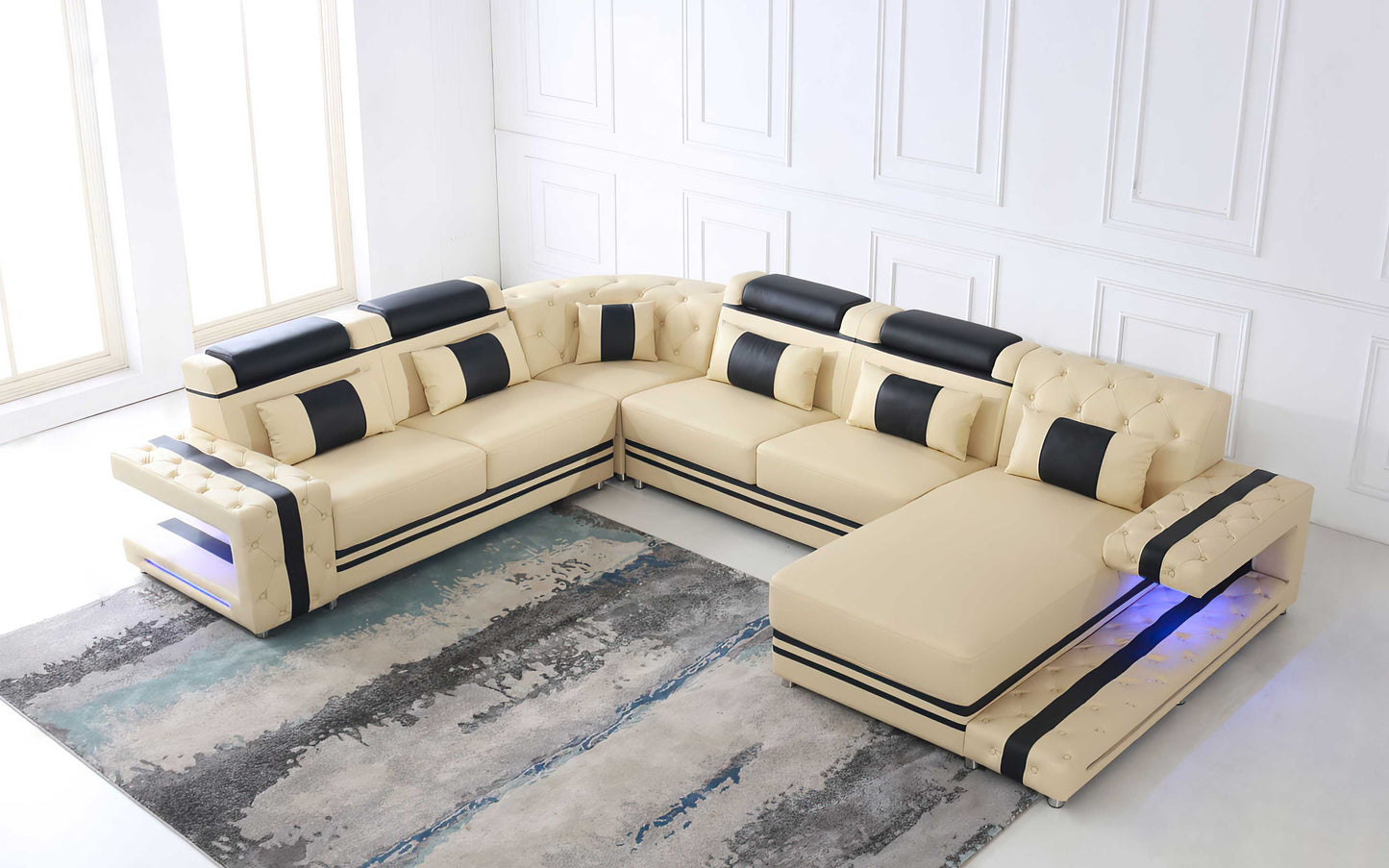 Tion Modern Sectional Sofa with LED Light