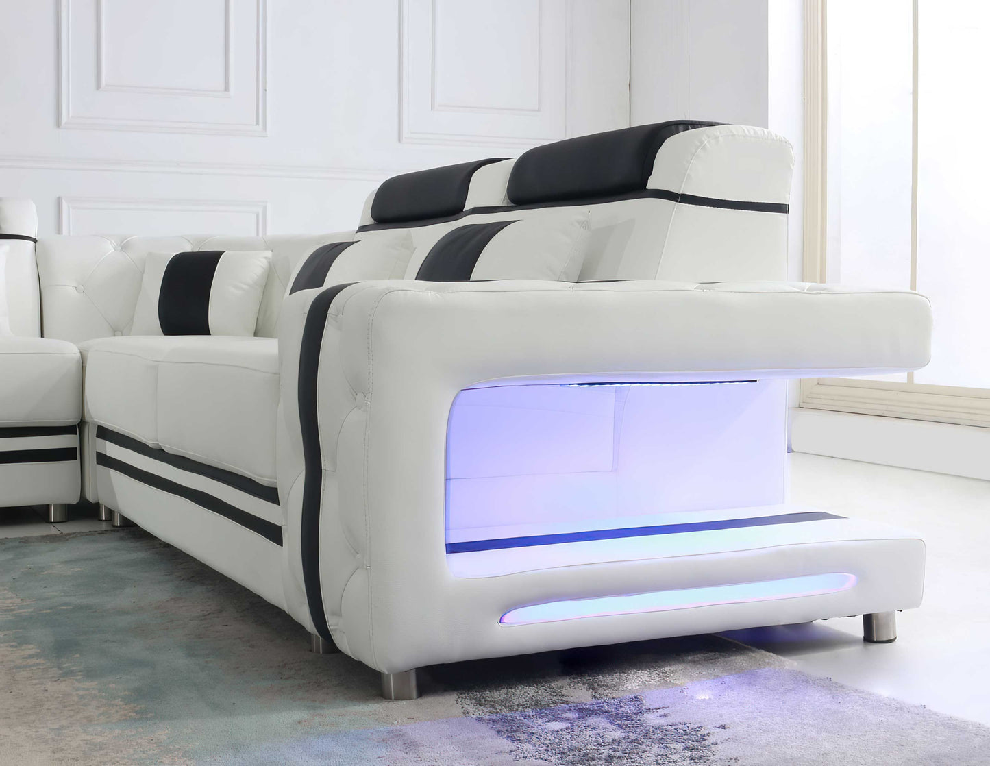Tion Modern Sectional Sofa with LED Light