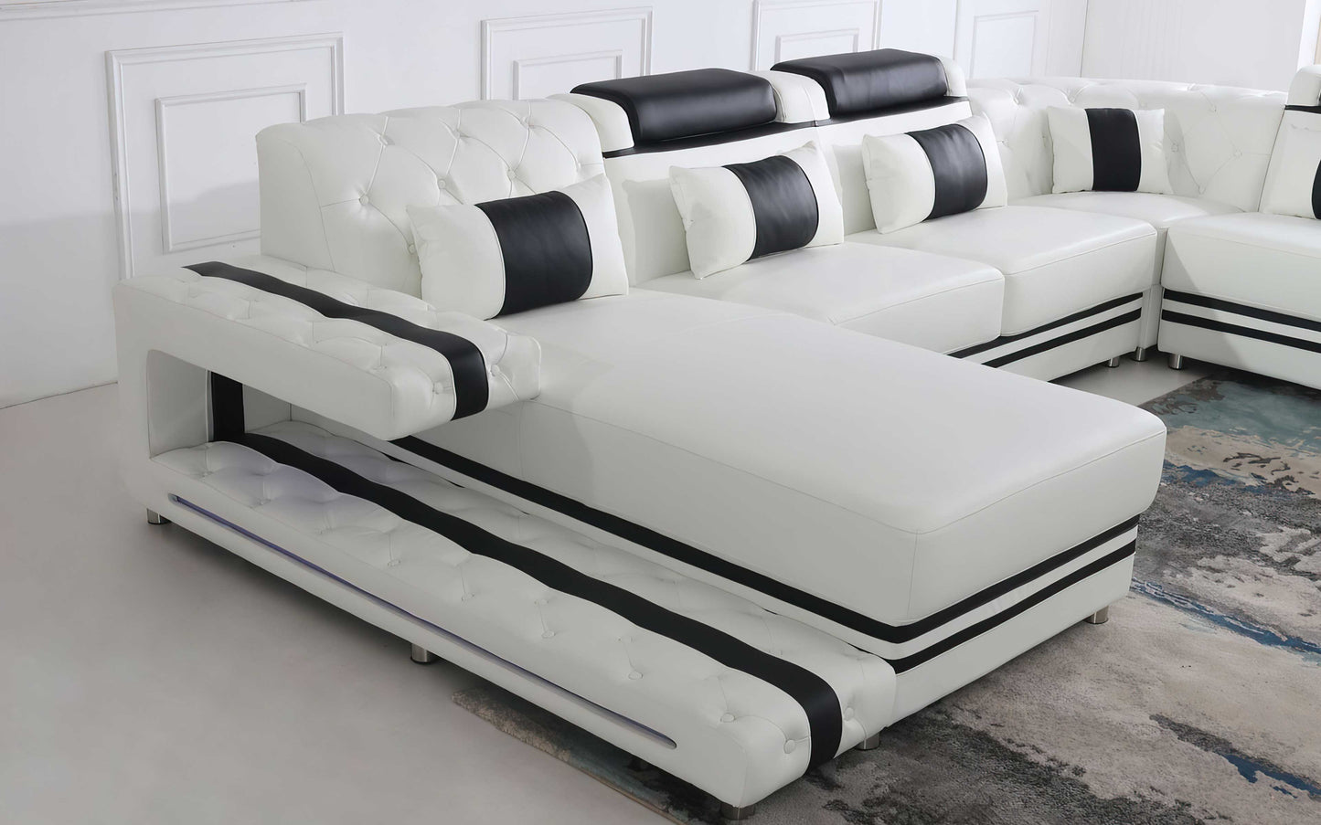 Tion Modern Sectional Sofa with LED Light