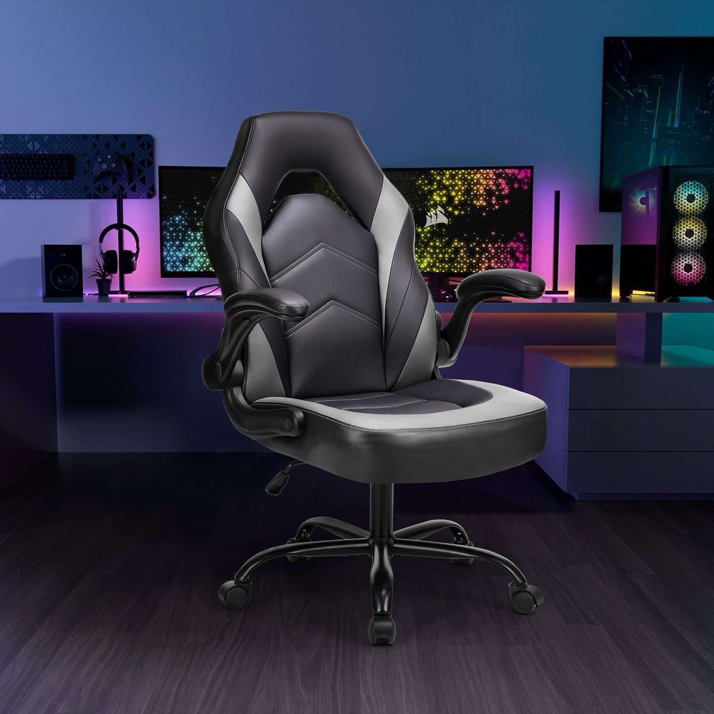 Gaming Chair Leather Computer Chair Ergonomic Lumbar Support
