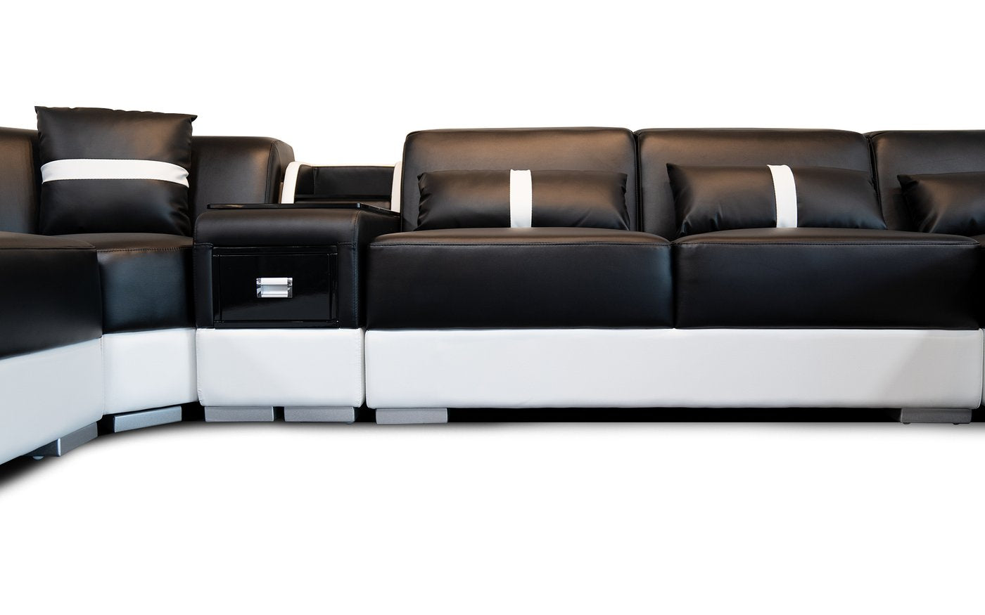 Modern LED Light Sectional Sofa
