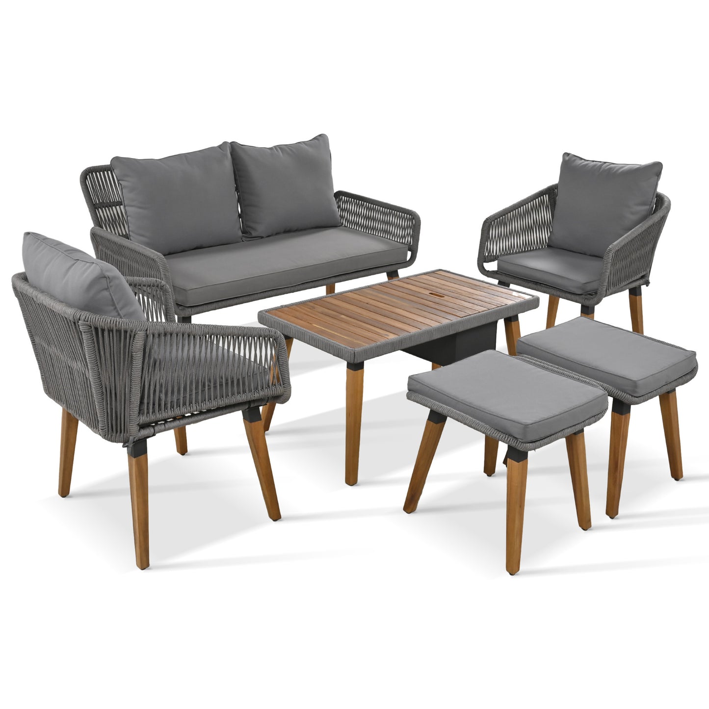 6-Piece Patio Outdoor Furniture, Bar Table