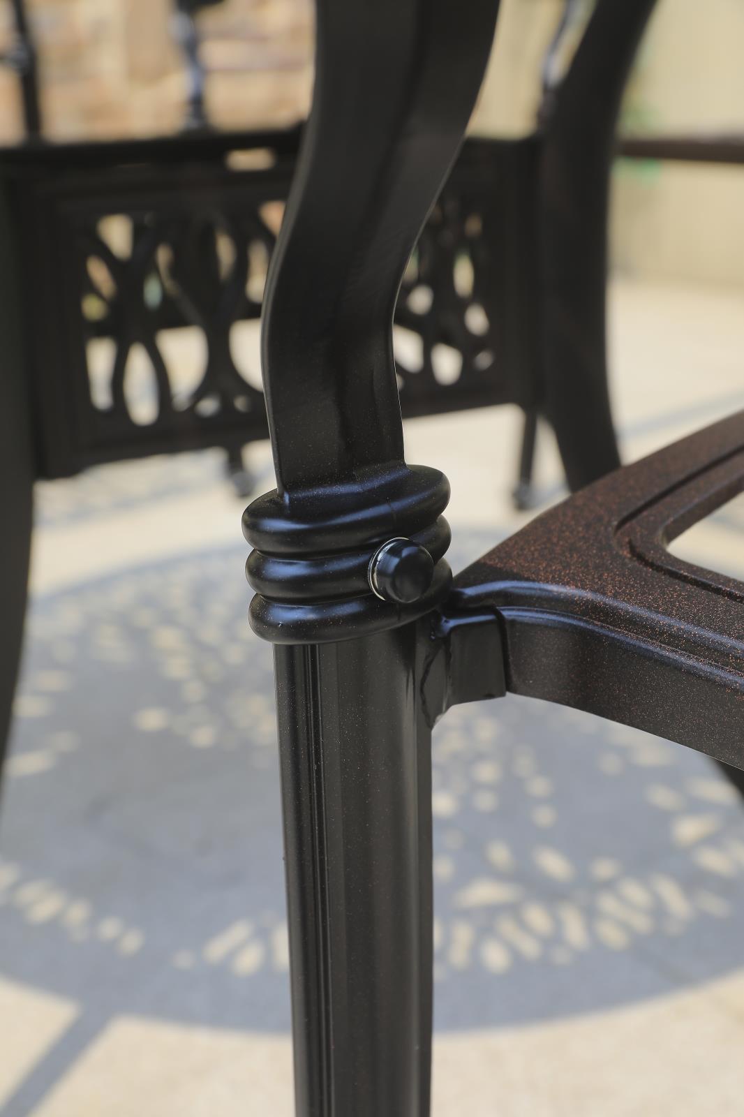 5PCS Outdoor Patio Furniture Dining Table Set All-Weather Cast Aluminum