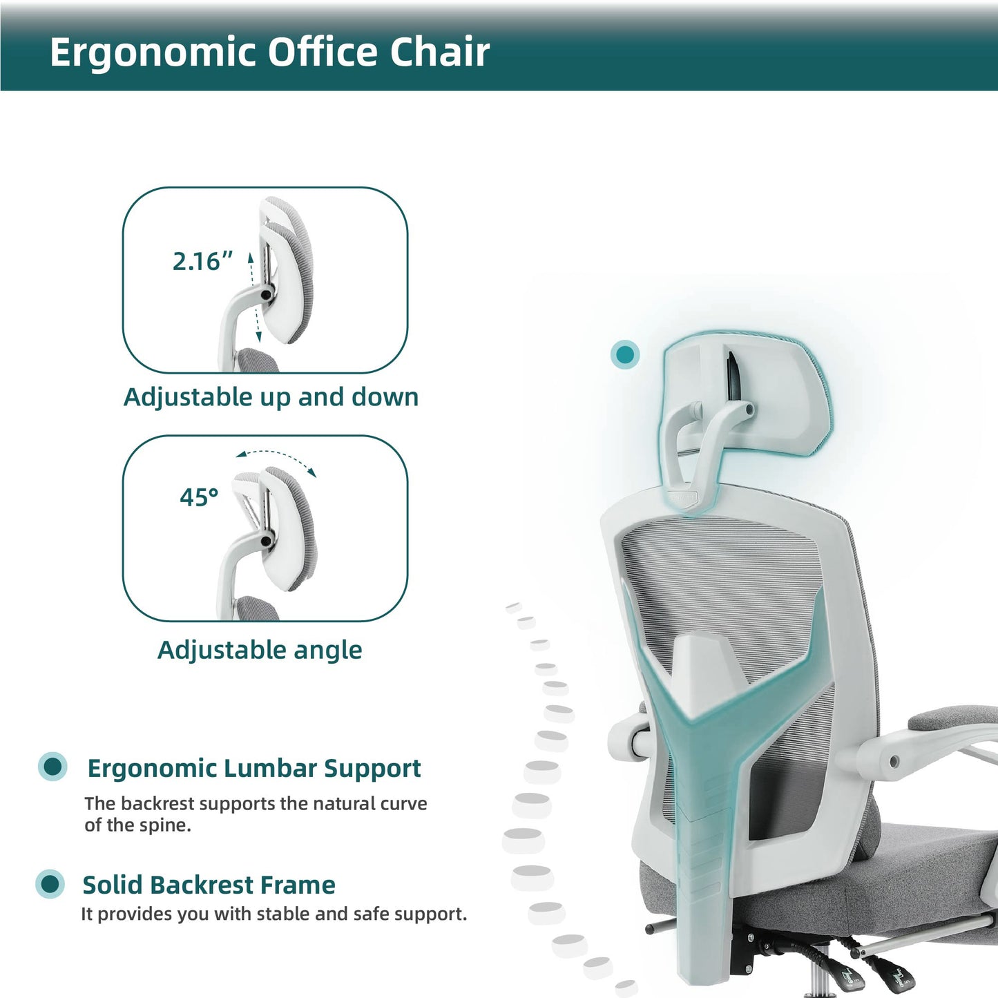 Computer Ergonomic Office Chair Lumbar Support Pillow