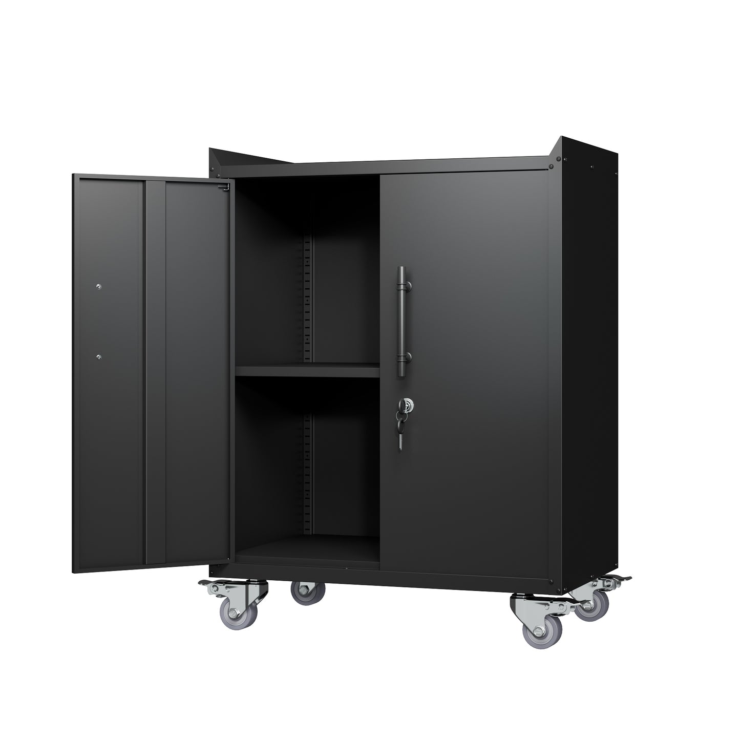 2 Door Tool Cabinets Lockable with Wheels